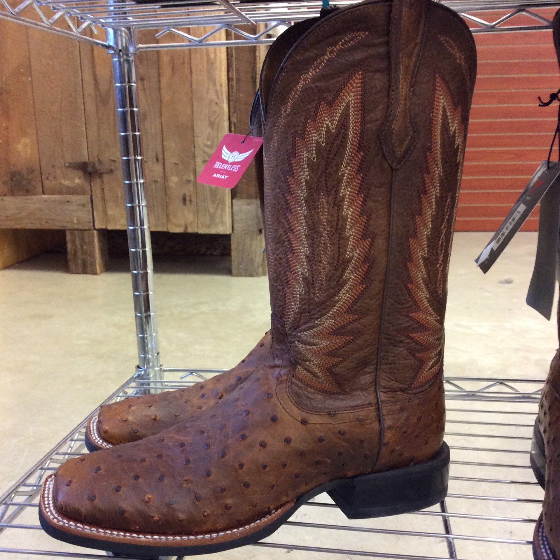 Ariat relentless full hot sale quill ostrich boots